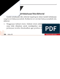 Pertanyaan tentang kaidah kebahasaan teks editorial. Teks Editorial 3 Pdf