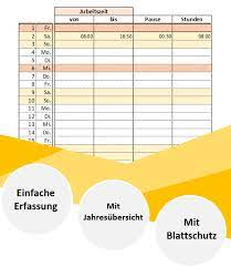 Zum download klicken sie auf das entsprechende bild! Excel Arbeitszeitnachweis Vorlagen 2020 Excel Stundenzettel