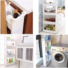 These small cabinets are as varied as the items they hide. Storage Home Organization White 4 Tier Rolling Storage Cart Narrow Storage Mobile Shelf Slim Tower Rack Between Washer Towel Rack For Bathroom Kitchen Laundry Plastic Stainless Steel Garage Storage