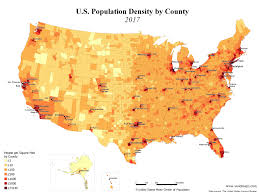 U S Population Density Mapped Vivid Maps Population density is the number of people per unit of area.