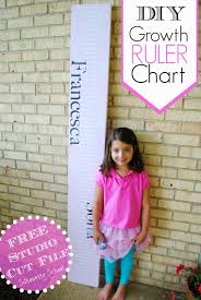 diy growth ruler chart tutorial free silhouette studio cut