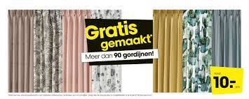 meer dan 90 gordijnen gratis gemaakt aanbieding bij kwantum
