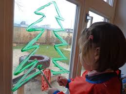 Weihnachtliche Fensterbilder Mit Fingerfarbe Fif E V