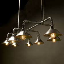 Galvanised Plumbing Pipe Dining Table Light