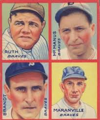 Few Baseball Cards Document Ruth's Sole Boston Braves Season