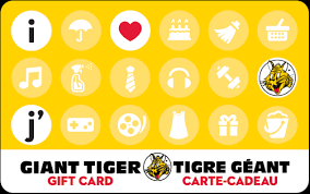 Enter to win a $100 giant tiger gift card. Giant Tiger