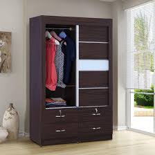 Double wardrobe with sliding doors february 24, 2021. Hometown Bolton Engineered Wood Sliding Door Wardrobe In Walnut Color Amazon In Home Kitchen