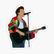 We have matched it with a pack of yarn to make it up! Harry Styles Patchwork Cardigan Sweater Sticker By Jackievickie Redbubble
