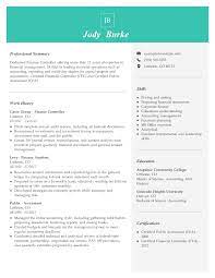 Financial Controller Resume Example Myperfectresume