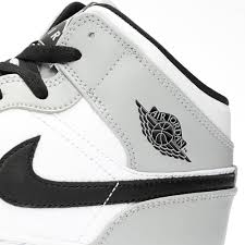 Nike air jordan 1 mid smoke grey. Nike Air Jordan 1 Mid Light Smoke Grey Double Boxed