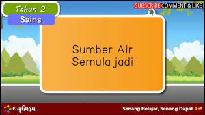 Layari dan langgan modul pembelajaran. Tahun 2 Sains Sumber Air Semula Jadi Youtube