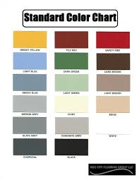 Roc City Flooring Group Llc Epoxy Standard Color Chart