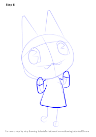 Step By Step How To Draw Rosie From Animal Crossing Drawingtutorials101 Com Animal Crossing Drawings Drawing Tutorial