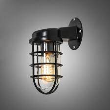 Browse popular industrial sconce styles, like brass sconces, matte black sconces, cage wall sconces, and more. Classic Practical Metal Frame Industrial Wall Sconces In Black Finish Beautifulhalo Com