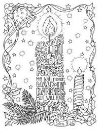 Christmas Candle Coloring Page Christian Scripture Color Book Etsy Bible Coloring Pages Christian Coloring Christmas Scripture