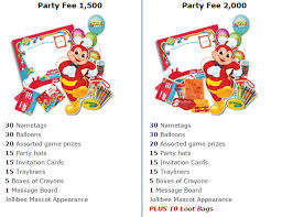 2018 Jollibee Party Packages Race Car Birthday Party Party Packages Hello Kitty Theme Party