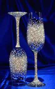 Pin By Patricia On Crystal Wedding Glasses Set Of 2 Swarovski Crystals Custom Made Glasses Decorated Wine Glasses Glitter Wine Glasses Diy Wine Glasses