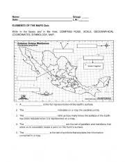 Think a little, answer the question and then look if you were correct or not. Geography Elements Of A Map Quiz Esl Worksheet By Borotraj