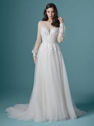 Hand made lace patch long tail muslim wedding dress with button back style model 333 technology embroidered ornament lace material 100% ployster tail train sleeve style long sleeve back design button dress style ball gown hot products contact information production process. 8 Low Back Wedding Dresses By Maggie Sottero Love Maggie