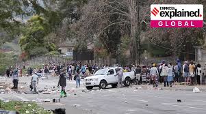 Johannesburg — rioters looted shops and threw stones at police on tuesday as violent protests triggered by the jailing of former president jacob zuma spread across south africa. Ythd5rnpif0vpm