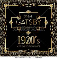 Black And Gold Art Deco Border Beautiful Art Deco Vector Template Deco Art Frame Invitation Border Vector Gatsby Style Background Template D Design Template 1920s Art Deco Art Deco