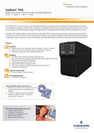 Liebert Psa Manualzz