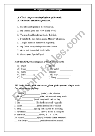 In this quiz, you will learn simple present tense. Present Simple Quiz Esl Worksheet By Toto28