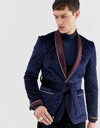 Saya mention harga dalam singapore dollar an, tersilap, actually harga dalam europes i think. Asos Design Skinny Blazer In Navy Quilted Velvet With Belt Asos