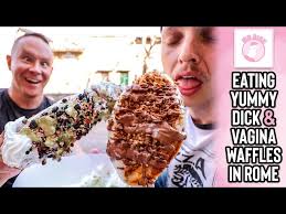 Eating Yummy Waffle Dicks and Vaginas at Mr. Dick Roma 🧇🍆🍫