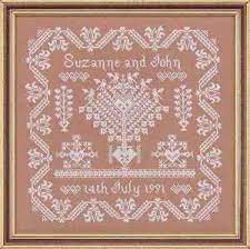 Patterns include a full color chart with color symbols, a thread legend. 26 Cross Stitch Wedding Samplers Ideas Wedding Sampler Cross Stitch Stitch