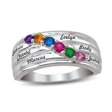 Maybe you would like to learn more about one of these? Mother S Birthstone Slant Multi Row Ring 2 6 Stones And Names