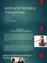 Certain solidary obligations are both joint and several. Joint And Solidary Obligation Debtor Insolvency