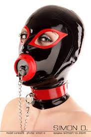 Bizarre Latex Mask with Drain Plug - Blowjob Slaves Mask