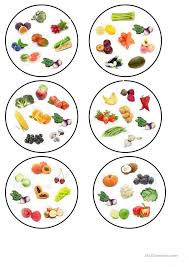 Dobble Fruit And Vegetables English Esl Worksheets For Distance Learning And Physical Classrooms Fruits And Vegetables Fruit Fruit And Veg