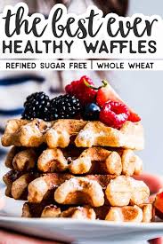 Cook the waffles as directed in the instructions that came with your waffle iron. The Best Healthy Waffles Whole Wheat Refined Sugar Free