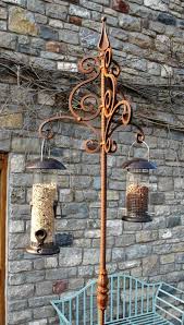 Salvage Bird Feeder Pole Wrought Iron Bird Feeder Metal Bird Feeders Bird Feeder Poles