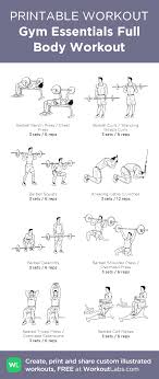 Gym Essentials Full Body Workout Illustrated Exercise Plan