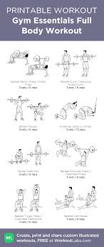 Gym Essentials Full Body Workout Illustrated Exercise Plan