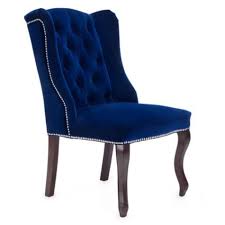 Archer Dining Chair From Z Gallerie The Deep Sapphire Blue In Velvet Begs Guests To Sit For Hours And I Blue Dining Chair Dining Chairs Leather Dining Chairs