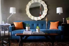Living room sofa.navy or gray? Hot Fall And Winter Trend Exquisite Navy Blue Sofas For A Trendy Living Room