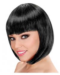 Lou Lou Bob Wig Black for carnival & fancy dress