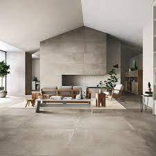 However, they might require more maintenance compared along with other tile and they should be cleaned, sealed and polished regularly. Zen Xl Silver Large Format Tiles Porcelain Superstore Concrete Floors Living Room Living Room Tiles Living Room Flooring