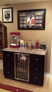 Concession Stand Great Add On For Movie Night Add Some Shelves Above For Glasses And Baskets For The Snack Home Theater Rooms Movie Room Home Theater Design