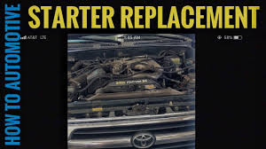 Starter relay is located under the bonnet in the main fuse box. How To Replace The Starter On A 2000 Toyota 4runner Youtube
