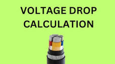 Voltage drop Calculation of the Cable | Voltage Drop | Cable ...