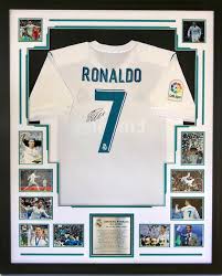 Cristiano ronaldo madrid 2020 2021 mens third soccer jersey. Cristiano Ronaldo Signed Real Madrid Jersey Rabbit Framing Sporting Memorabilia I Frames R Us