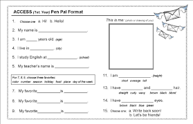 Access 4 Pen Pal First Year Writing Project Pen Pal Letters Writing Project Penpal