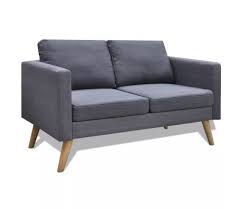 Vidaxl Sofa 2 Sitzer Stoff Dunkelgrau Von Vidaxl Schnappchenpreise Schnelle Lieferung Uber 500 000 Zufriedene Kunden Sofa Stuhlbezuge Sofa Stoff