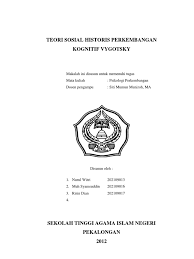 Mereka mendapatkan kemampuan kognitif sebagai bagian dari induksi mereka ke dalam cara hidup. Teori Perkembangan Kognitif Vygotsky