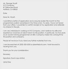 Check out our email cover letter sample if you're looking for help getting started. How To Write A Follow Up Letter Email With Samples Examples